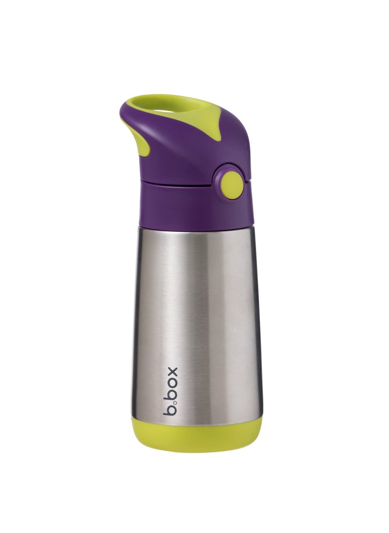 b.box bbox 12 oz Insulated Water Bottle Keeps Drinks Cold up to 8 Hours Warm up to 6 Hours Triple Wall Stainless Steel Kids Water Bottle wFree Flow Silicone Straw Top Leakproof  Dishwasher Safe 