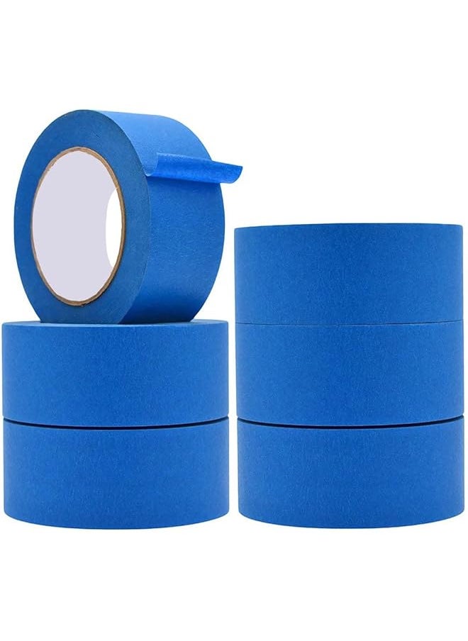 PROMASS promass [6 Rolls] Blue Painter’s Tape - 2" x 20 Yards Masking Tape for Painting, DIY Crafts & Home Office Use  - Image 1