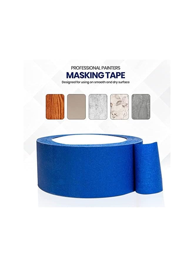 PROMASS promass [6 Rolls] Blue Painter’s Tape - 2" x 20 Yards Masking Tape for Painting, DIY Crafts & Home Office Use  - Image 5