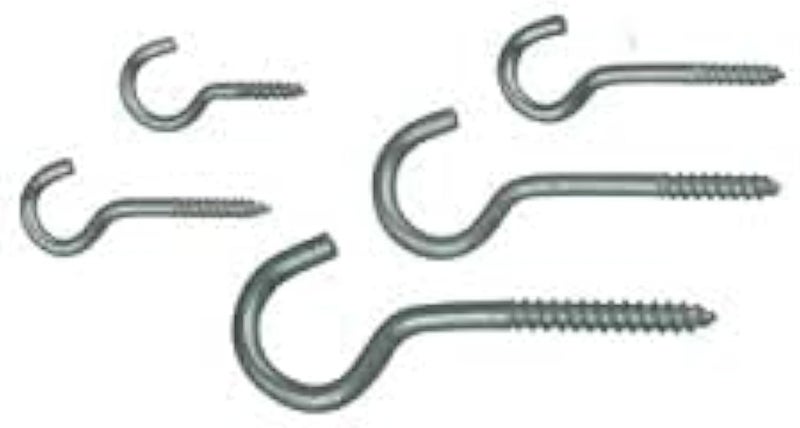 AQ AQSON AQSON Screw Hook No 10 - 50 Piece Bag for Hanging Lights and Curtains