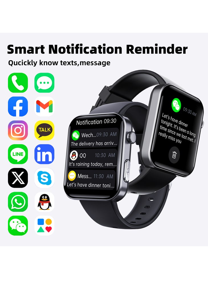 Chomel F300 ECG, uric acid health Bluetooth call SOS fall alarm smart watch - Image 4
