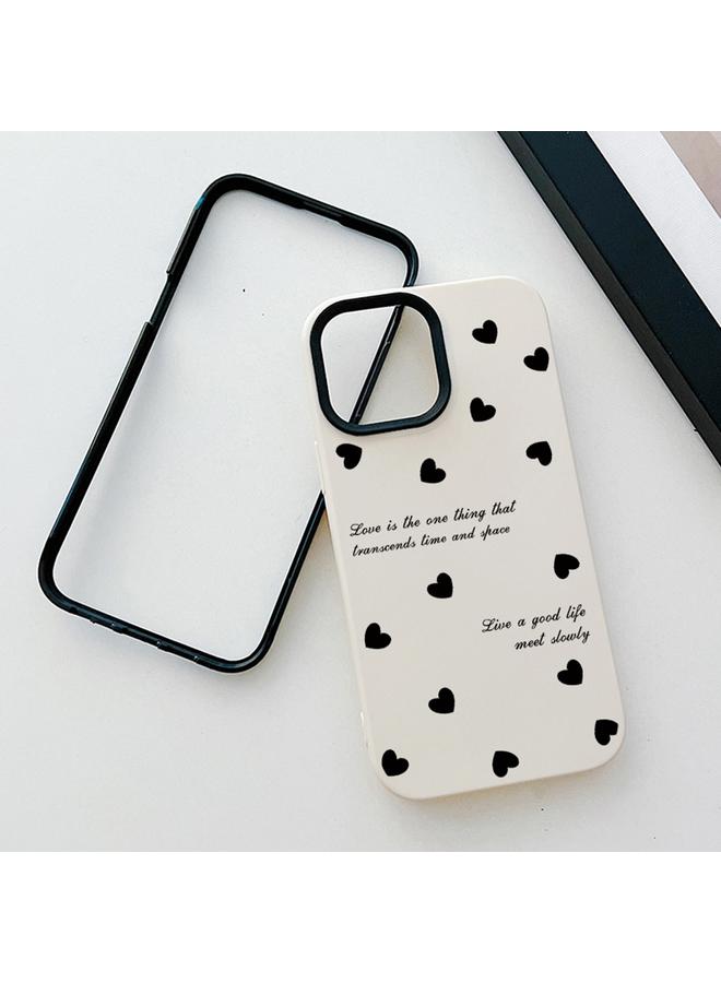 اس-توب جراب لهاتف iPhone 13 Pro Max Love Hearts PC Hybrid TPU جراب هاتف - Image 4
