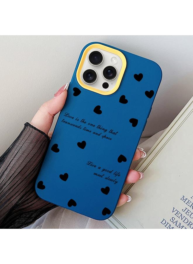 اس-توب جراب لهاتف iPhone 13 Pro Max Love Hearts PC Hybrid TPU جراب هاتف - Image 1