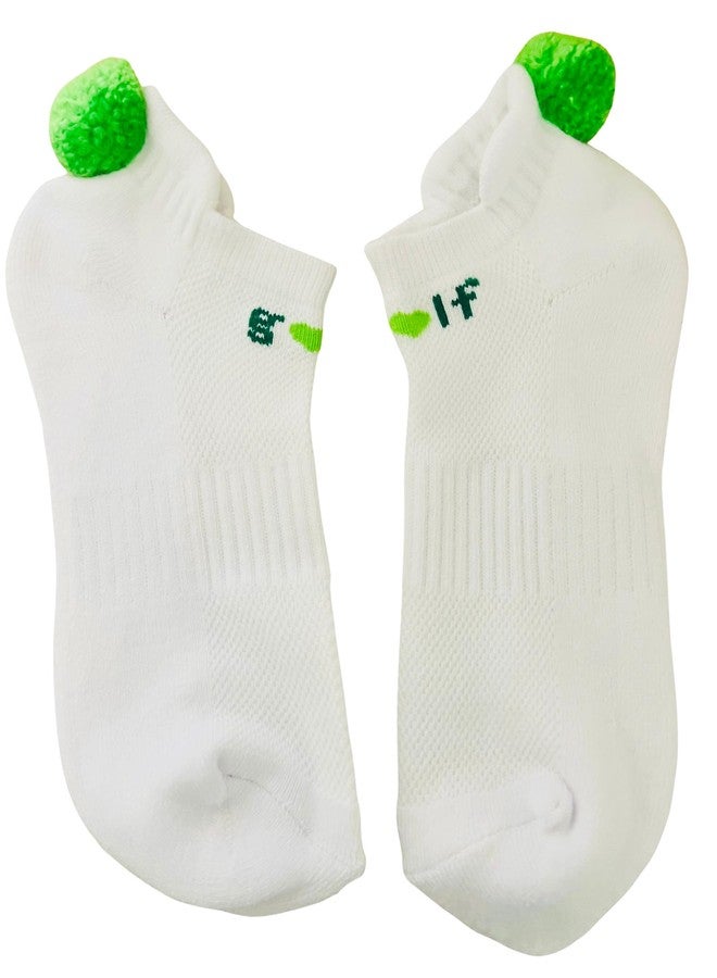 Twerp Golf Socks for Women - Athletic Golf Socks with Pom Pom Balls - Ankle Socks for Golf - Image 1