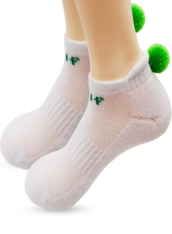 Twerp Golf Socks for Women - Athletic Golf Socks with Pom Pom Balls - Ankle Socks for Golf - Image 2