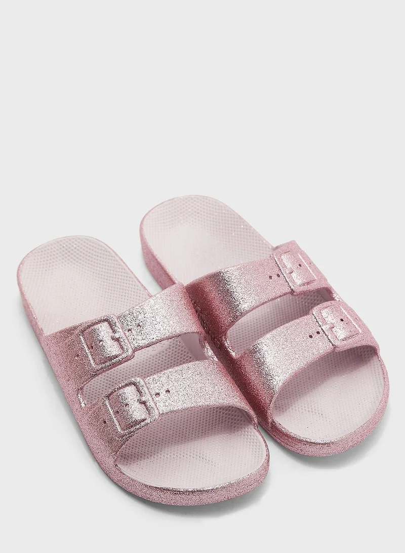 freedom moses Two Strap Buckle Slides