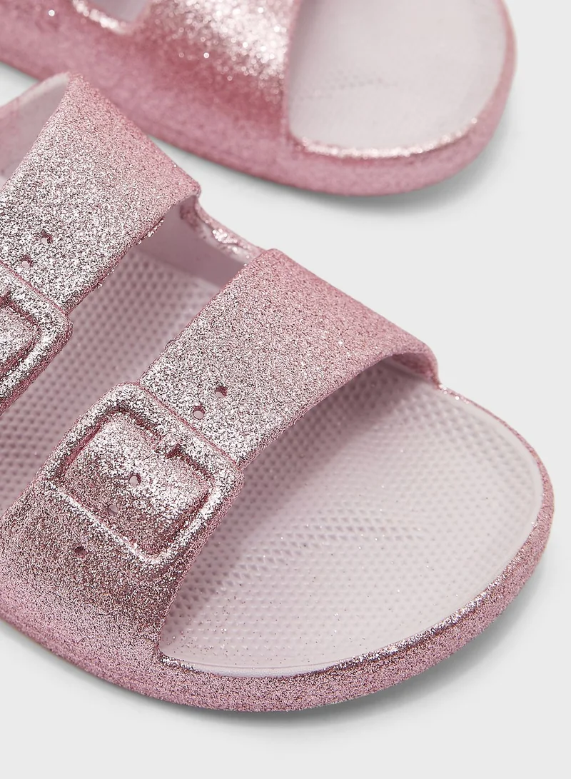 freedom moses Two Strap Buckle Slides