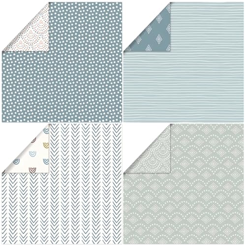 WLXTREE Boho Scrapbook Paper 12x12, Scrap Book Craft Paper Sheets,160 gsm Patterned Cardstock Paper Double-Side Decorative Paper for Card Making Photo Album Journal DIY Scrapbooking Supplies - Image 4