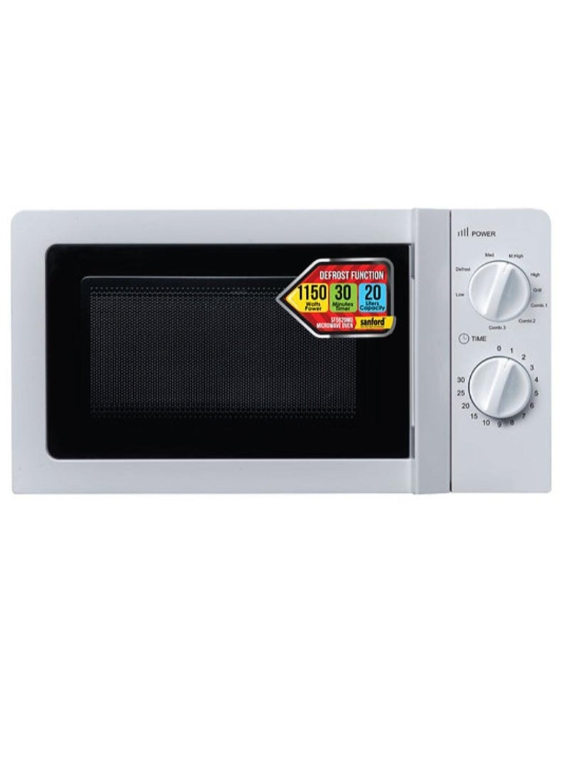 Generic Microwave Oven with 20L Capacity 1150W  30 Minute Timer & 6 Power Levels for Efficient Cooking – Perfect for Home, Office & Quick Meals  - Image 2