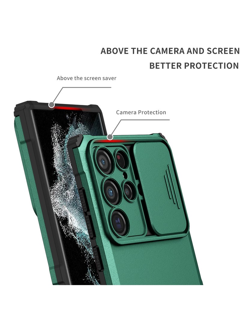 Samsung Galaxy S22 Ultra Mobile Phone Case Cover, Innovative Telescopic Bracket, Sliding Protection Camera Window, Bumper Shockproof Phone Back Cover - Image 2