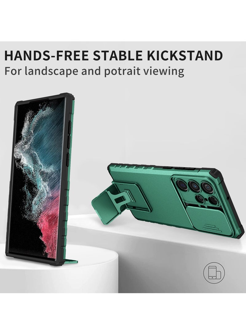 Samsung Galaxy S22 Ultra Mobile Phone Case Cover, Innovative Telescopic Bracket, Sliding Protection Camera Window, Bumper Shockproof Phone Back Cover - Image 4