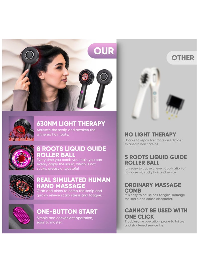 BTFMEI Hair Massager, Portable Smart Scalp Hairbrush, Multifunctional Electric Scalp Massage Comb, Hair Oil Applicator Scalp Massager,Head Massage for Hair Growth  - Image 4