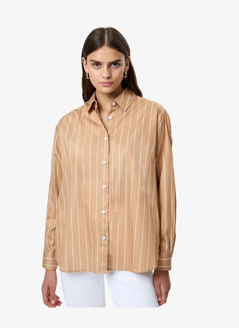 Women's Macchiato Alexis Poplin Fine Line Shirt