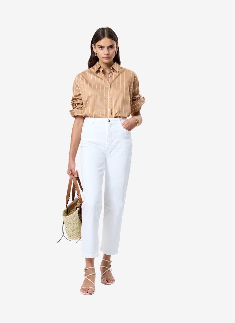 French Connection Women's Macchiato Alexis Poplin Fine Line Shirt - Image 2