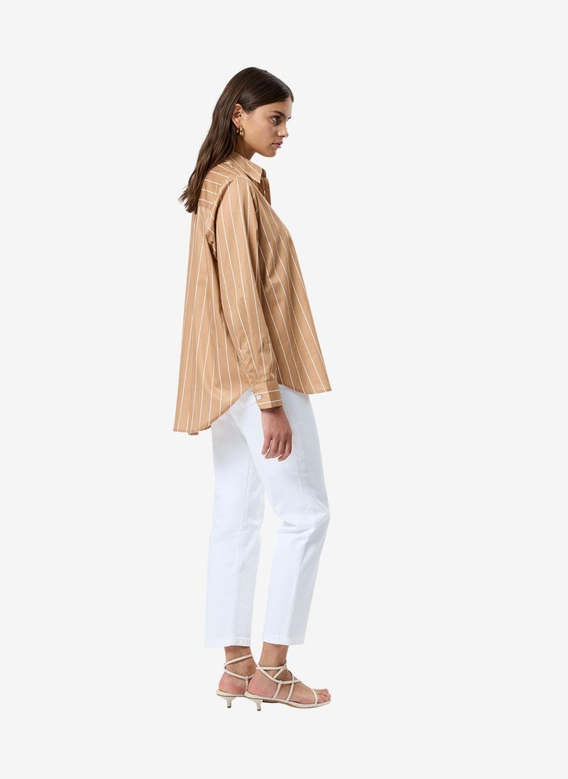 French Connection Women's Macchiato Alexis Poplin Fine Line Shirt - Image 3