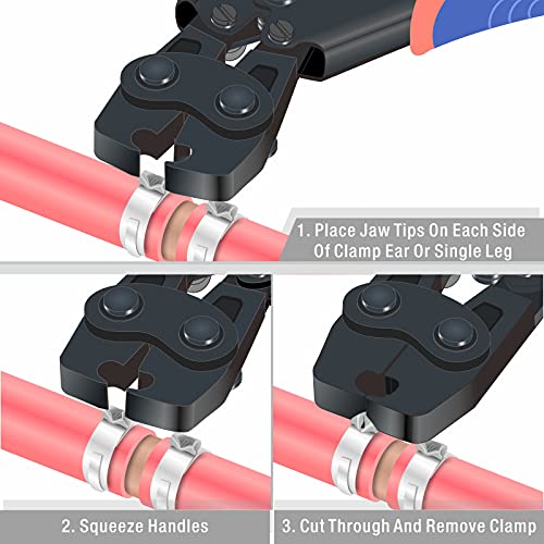 IWISS iCrimp ICP-PC01 PEX Cinch Clamp Removal Tool - Removes 3/8-in, 1/2-in, 3/4-in, 1-in and 13mm Wide Ear Clamps - Image 3