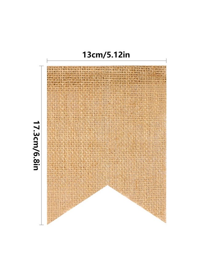 Yoodelife - Diy Burlap Banner, Diy Party Decor Blank Swallowtail Flag For Birthday Wedding Party Baby Shower Graduation Holidays Camping Easter Christmas New Year Decorations - Image 1