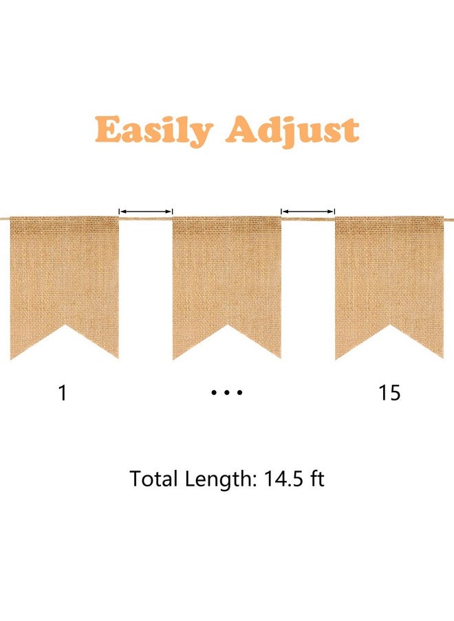 Yoodelife - Diy Burlap Banner, Diy Party Decor Blank Swallowtail Flag For Birthday Wedding Party Baby Shower Graduation Holidays Camping Easter Christmas New Year Decorations - Image 1