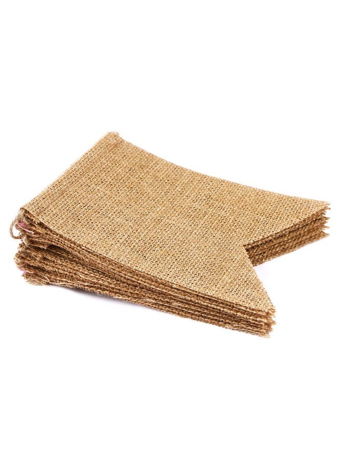 Yoodelife - Diy Burlap Banner, Diy Party Decor Blank Swallowtail Flag For Birthday Wedding Party Baby Shower Graduation Holidays Camping Easter Christmas New Year Decorations - Image 1