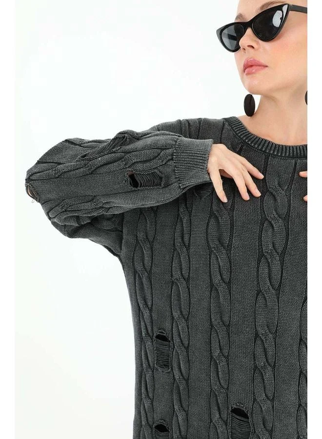 سول بلوزة صوفية - 32036TUN - أنثراسايت.