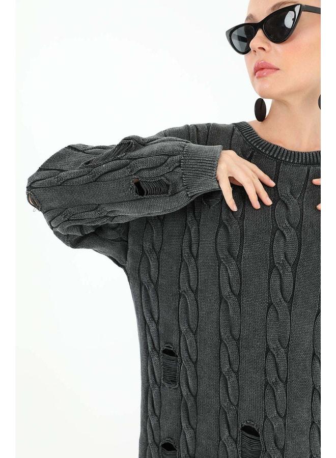 Soul Knitted Tunic - 32036TUN - ANTHRACITE. - Image 2