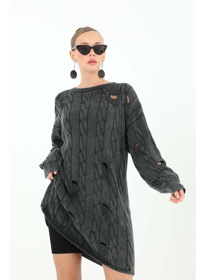 Soul Knitted Tunic - 32036TUN - ANTHRACITE. - Image 1