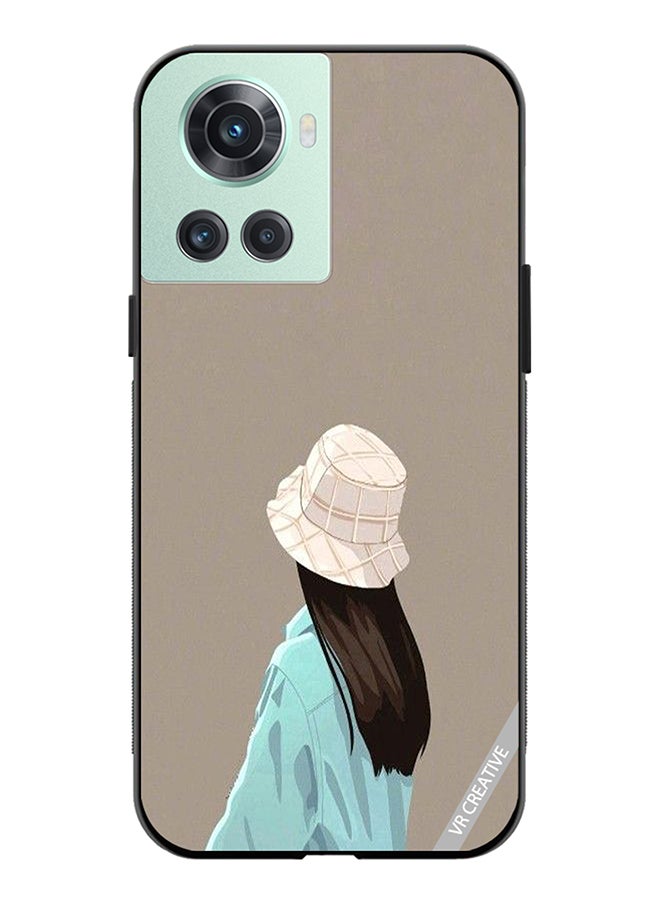 VR CREATIVE Protective Case Cover For OnePlus Ace Brown Hat Girl Design Multicolour - Image 1