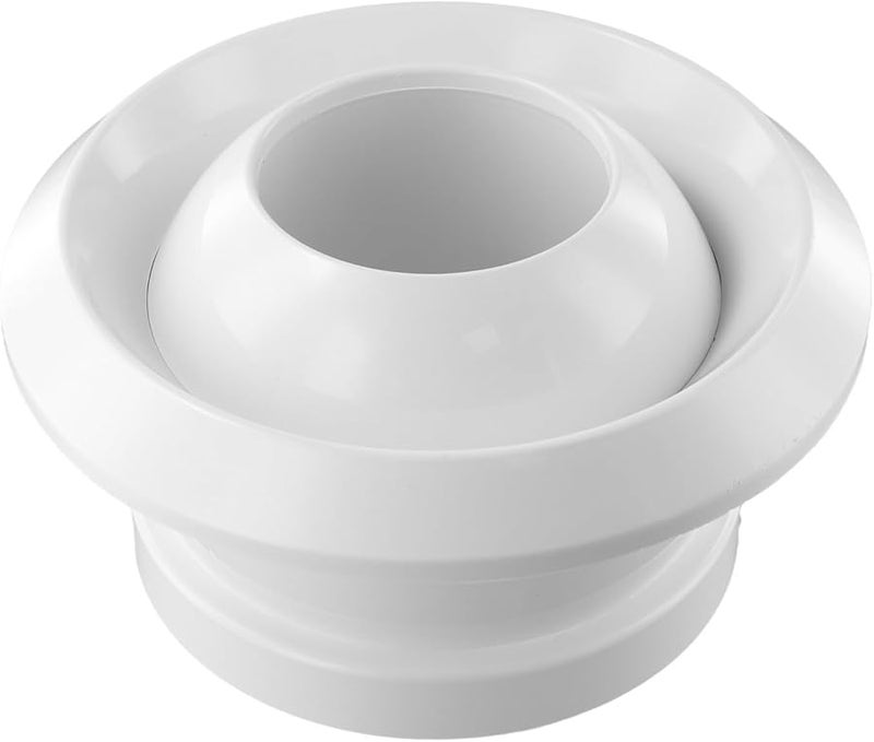 ABS Circular Spherical Air Vent Grille Cover Adjustable Air Volume Outlet Valve White 200Q - Image 3