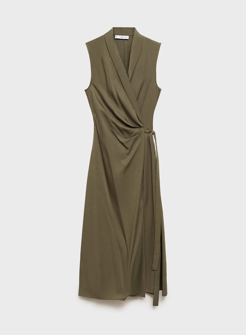 مانجو Sleeveless Wrap Dress