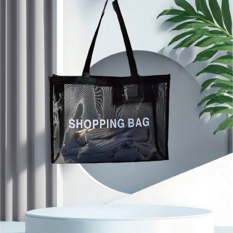 Large Capacity Nylon Mesh Shopping Bag for Beach Travel - Image 2