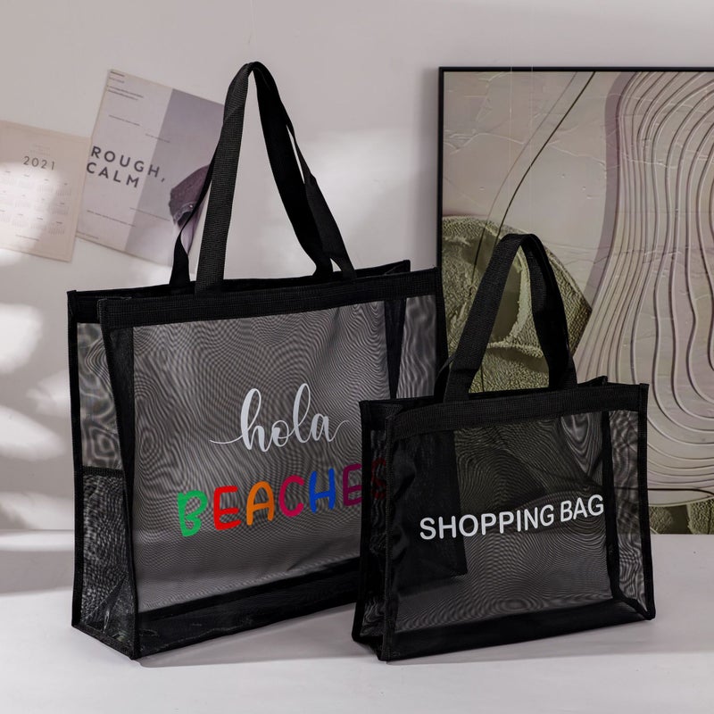 Large Capacity Nylon Mesh Shopping Bag for Beach Travel - Image 4