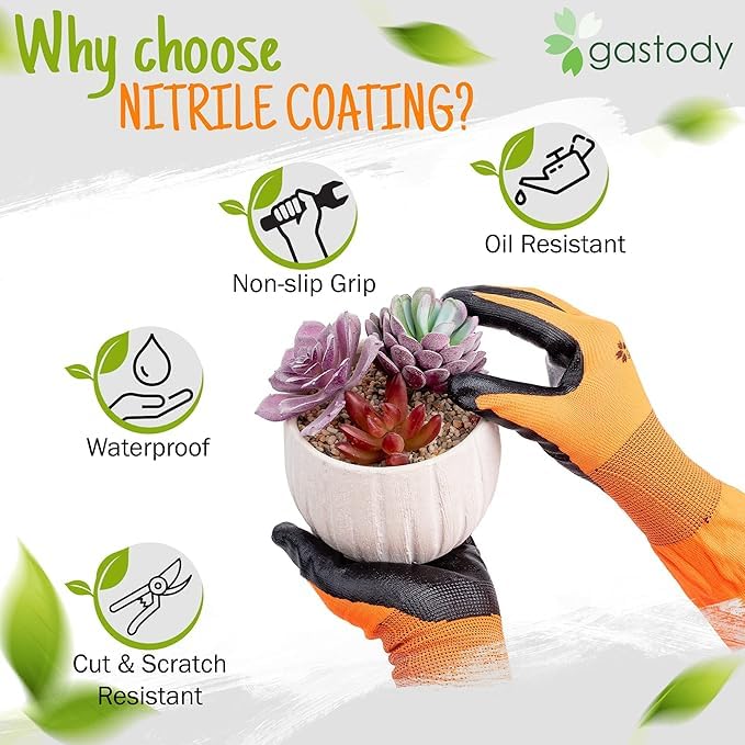 Gastody™ Long Gardening Gloves Women and Men M - Long Sleeve Garden Gloves Multipurpose Heavy Duty Outdoor and Indoor - Long Cuff Garden Gloves - Thorn Resistant Protective Work Rose Pruning Gloves - Image 5