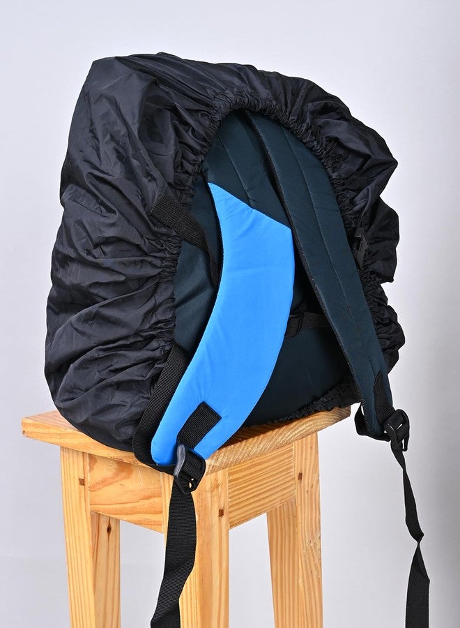 Rupa Dust & Rain Cover for Backpack with Pouch, Waterproof Dustproof Rain Cover Bag Elastic Adjustable for School, College, Office, Trekking Bags (35L,Black) Pack of 2 - Image 4