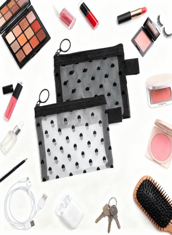 WJIAAA 6PCS Mesh Makeup Bags Zipper for Women Lipstick Travel Home Offices - Image 4