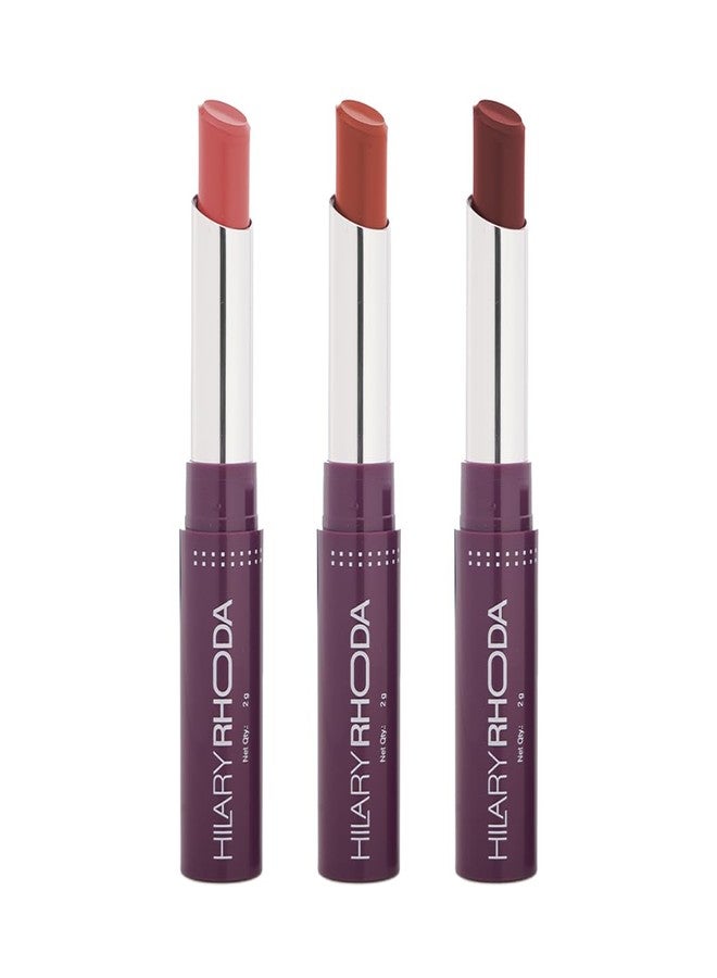 Hilary Rhoda Pro Matte Non-Transfer | 12-Hour Long Stay | Smudge-Proof Lipstick | Highly Pigmented Lipstick | 2g (Pro Matte BFF Trio) - Image 2