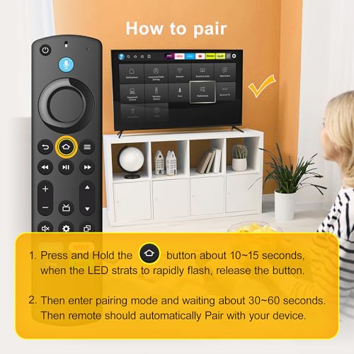 SZILBZ Replacement Firestick Remote Control (NS-RCFNA-21) for Insignia FireSeries Smart TV Stick, TV Stick 2nd/3rd Gen, Omni Series, TV Stick 4K Select/Plus/Max, TV Stick 4K/Lite & Cube - Image 5