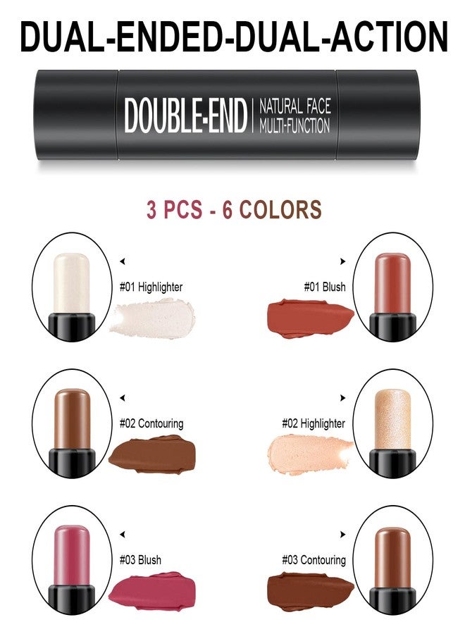 ليمونساك مجموعة مكياج كونتور كريمي بستة ألوان، تتضمن ظلالاً مع هايلايتر وبلاشر وبرونزر، لتحديد الخدين، يدوم طويلاً، مقاوم للماء، بلمسة نهائية مطفية وندية (المجموعة ج) - Image 4