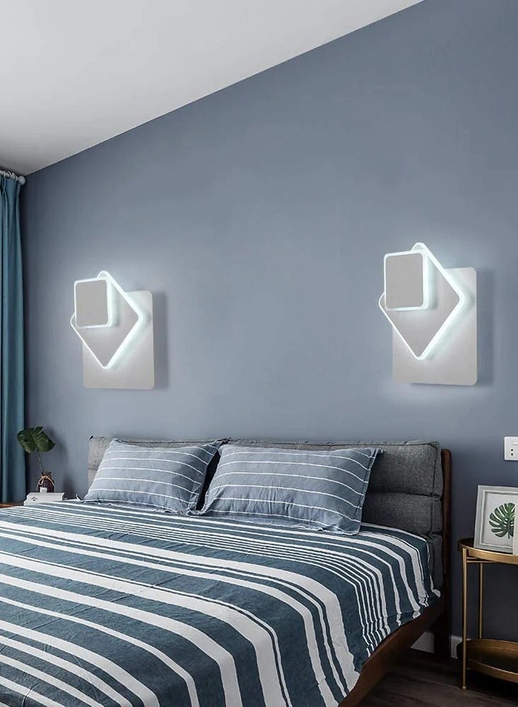 Wall Sconce White Lamps Creative 3 in Lighting 350° Rotatable Decorative Lamp Fixture