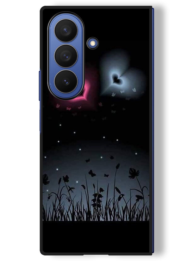 Theodor Case Compatible with Samsung Galaxy Z Fold 7 - 8 Inch Protection Shockproof Bumper Cover Two Hearts (2) - Image 1