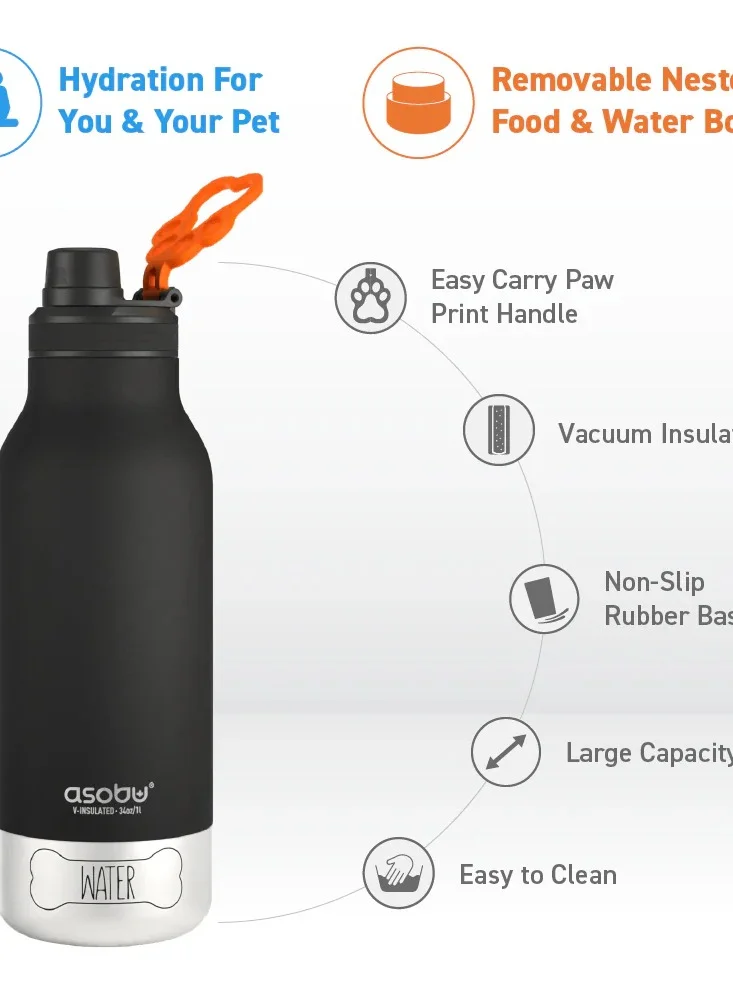 Asobu  Barky Bottle Pastel Peach Special Edition  | Best Price UAE