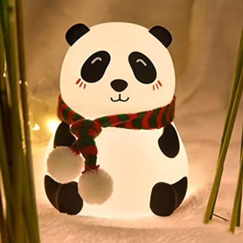 HashWOW® Panda Lamp, Panda Gifts, Touch Silicone Lamp, Birthday Gift for Girls and Boys, Panda Light Lamp, Kids Night Light, Silicone, Rechargeable Close Eye, Multicolor - Image 1