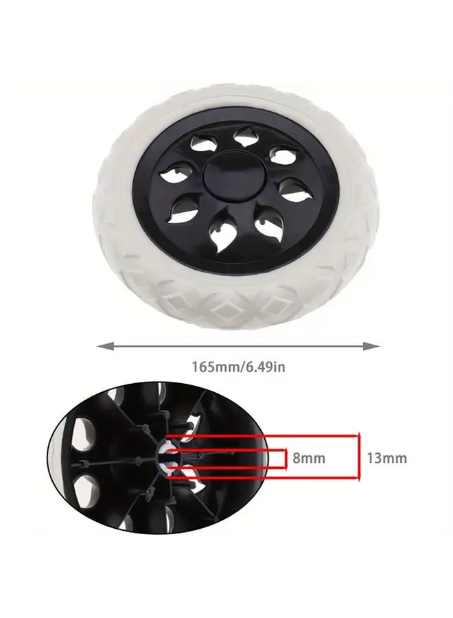 4 Pcs White Solid Utility Wheels For Skateboards Strollers Garden Cart Trolley Multi Functional Shopping Wheel Sturdy Industrial Grade Material Equipment Repair Workshop Tools - Image 3