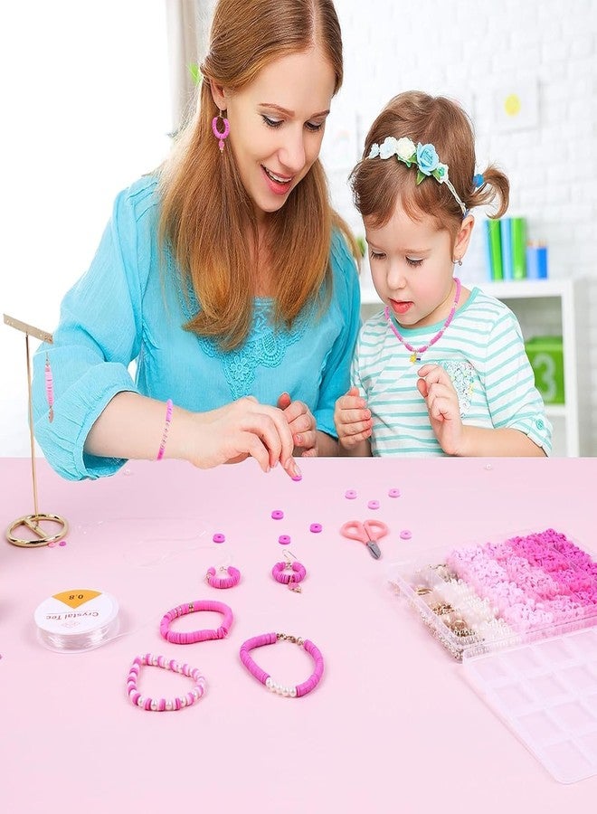 Nilzone Bracelet Making Kit, BeadColors PonyBeads Friendship Bracelet Kit Smile FaceBeads LetterBeads for Jewelry Making, Arts Crafts Gift for Girls Age 6-12 (New Bracelet Kit D) - Image 5