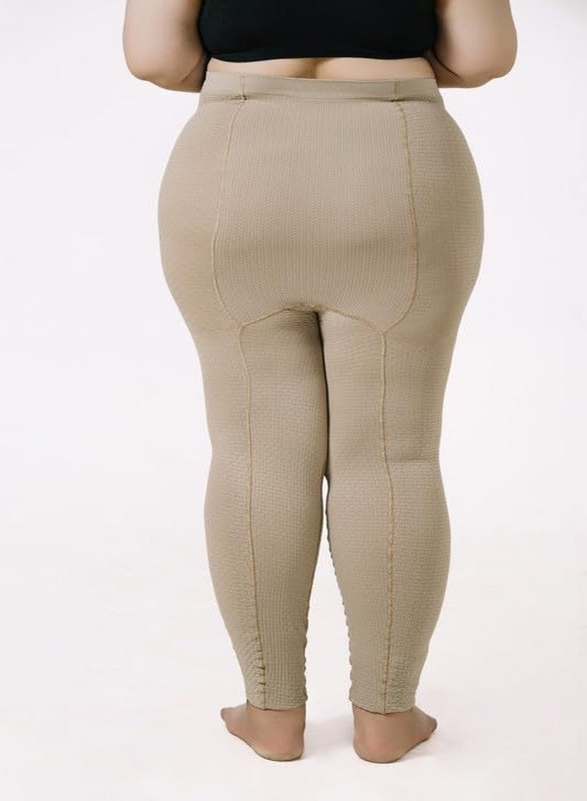 Bioflect® Compression Leggings with Bioactive Raised Massaging Knit - for Support and Comfort - Sand 3XL - Image 3