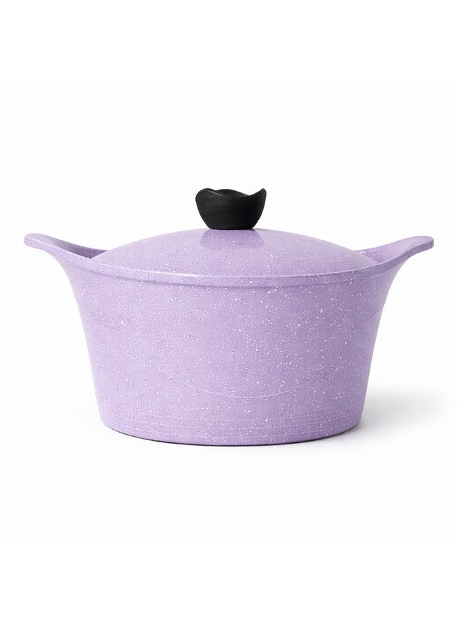 Glory Lux Non-Stick Granite Cooking Pot Size 20 cm – Lavender - Image 1