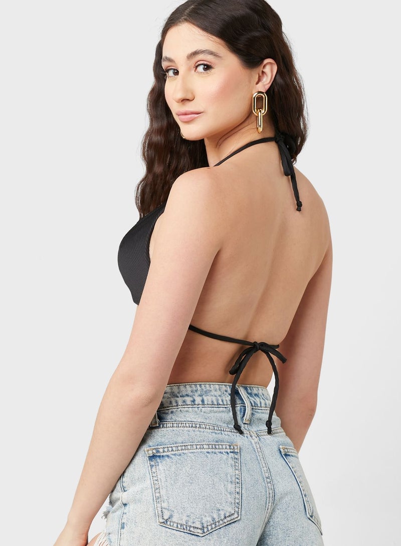 سويم سوسايتي بلوزة بيكيني بياقة رسن - Image 4
