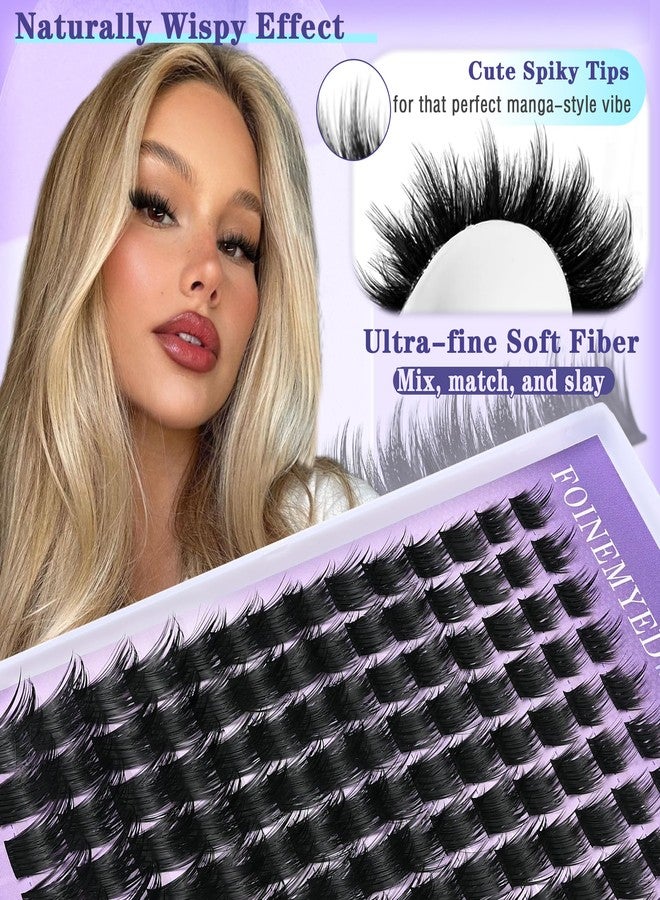 FOINEMYED Manga Lash Clusters Wispy Cluster Eyelash Spiky Eyelash Extensions Clusters 140pcs Individual Lashes Manga Look C Curly Lash Extension DIY at Home by FOINEMYED - Image 5