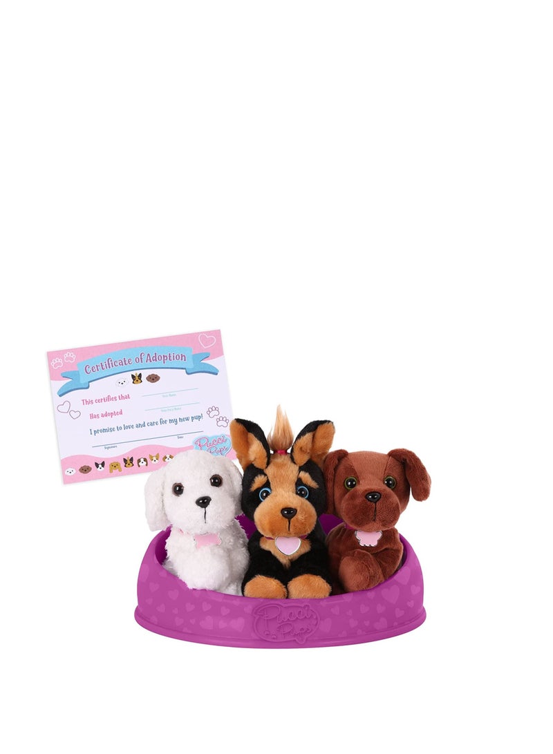 ADOPT-A-PUCCI PUP LIGHT PINK BED STUFFED ANIMAL