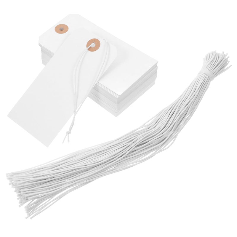 100 Pcs 4x6 Inch White Blank Shipping Tags With Wire Ties For Clothing Bags Inventory - Image 2