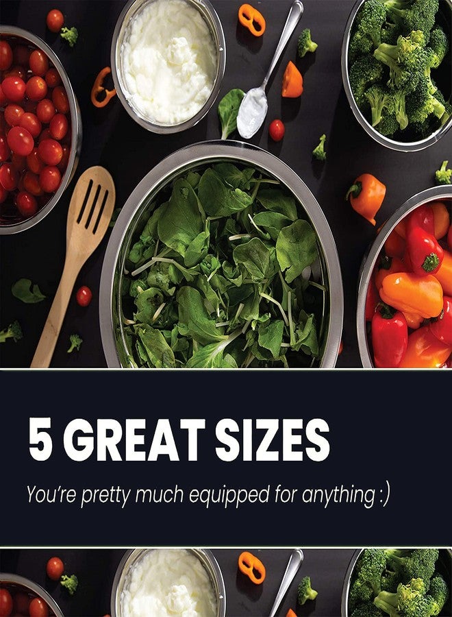 WHYSKO Meal Prep Stainless Steel Mixing Bowls Set, Home, Refrigerator, and Kitchen Food Storage Organizers | Ecofriendly, Reusable, Heavy Duty (Khaki) - Image 3